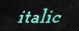 896031 Italic (Lower Case)